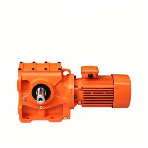 S series helical worm gear reducer gear motor, cast iron housing hollow shaft gearbox
