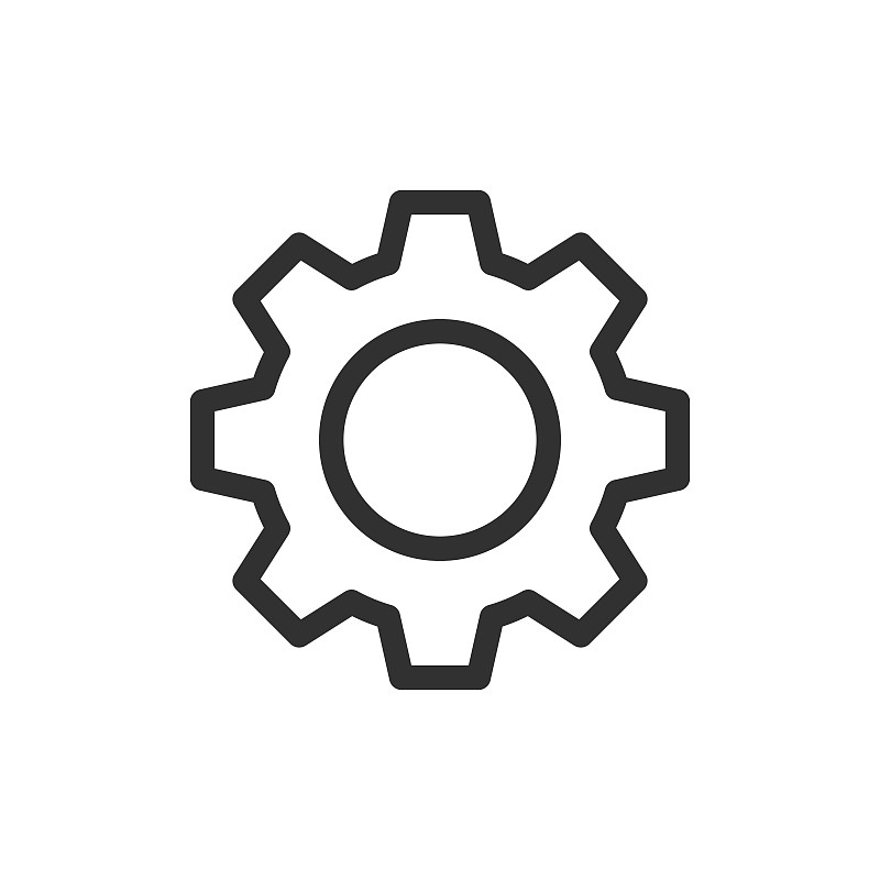 Gear icon for heavy‑duty industrial gearbox quality control